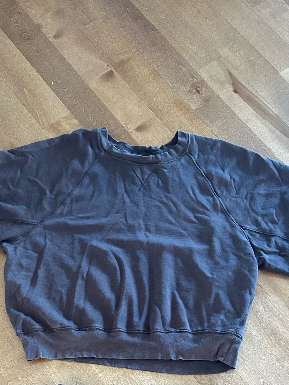 aerie Dark Brown 3/4 sleeve Boxy Sweatshirt